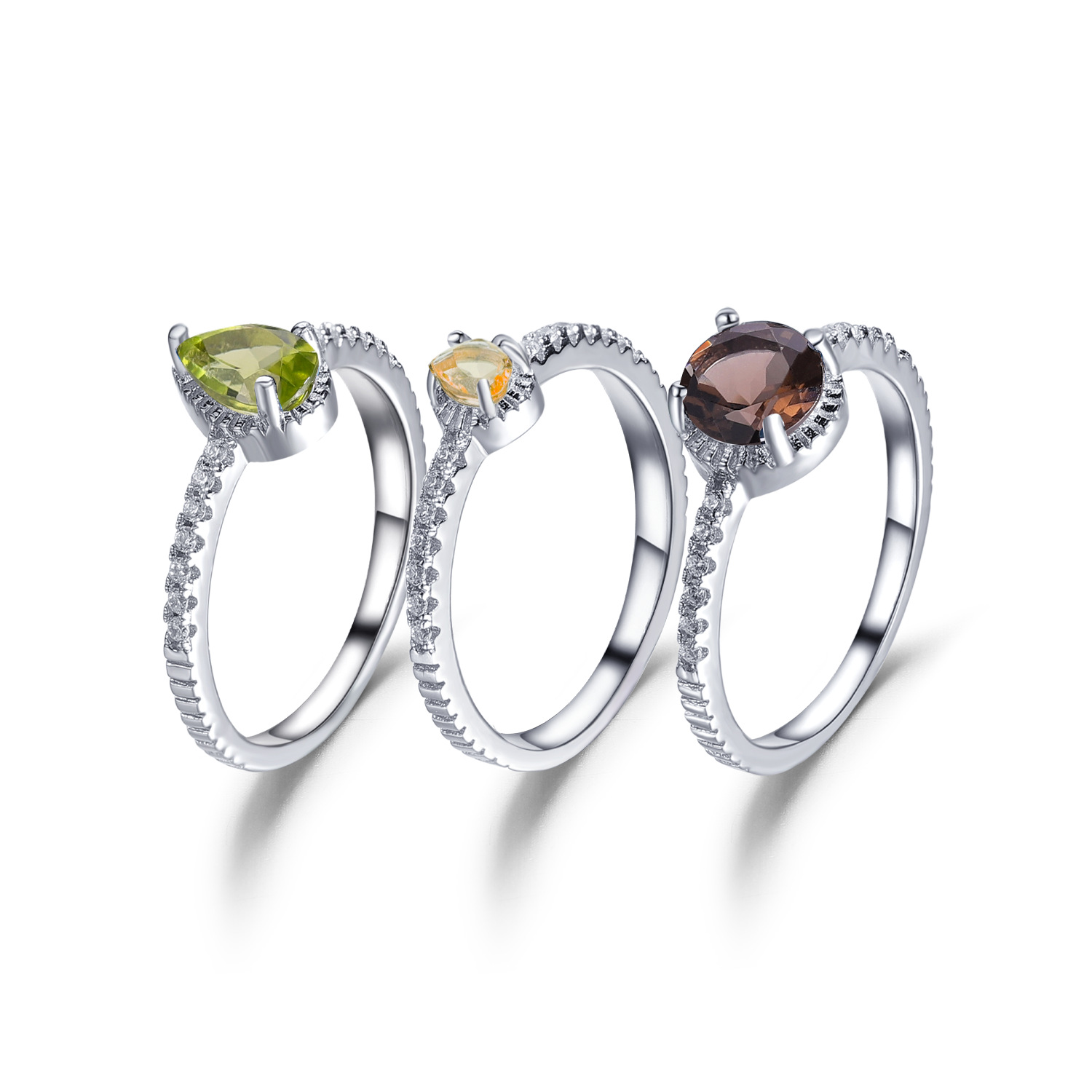 Simple And Natural Topaz Diopside Ring 4