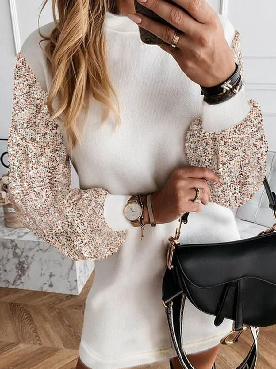 Pullover Round Neck Short Skirt 2