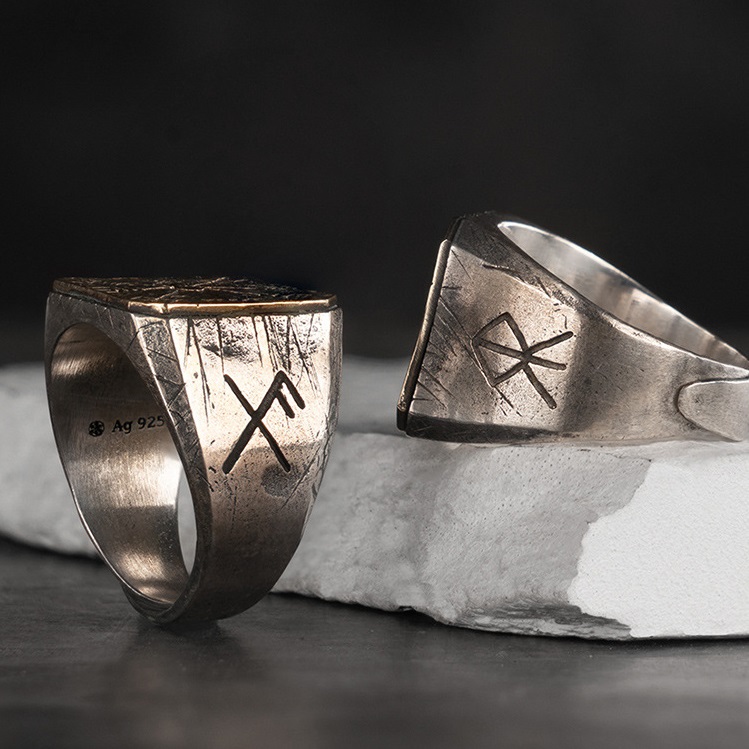 Viking Compass Silver Ring