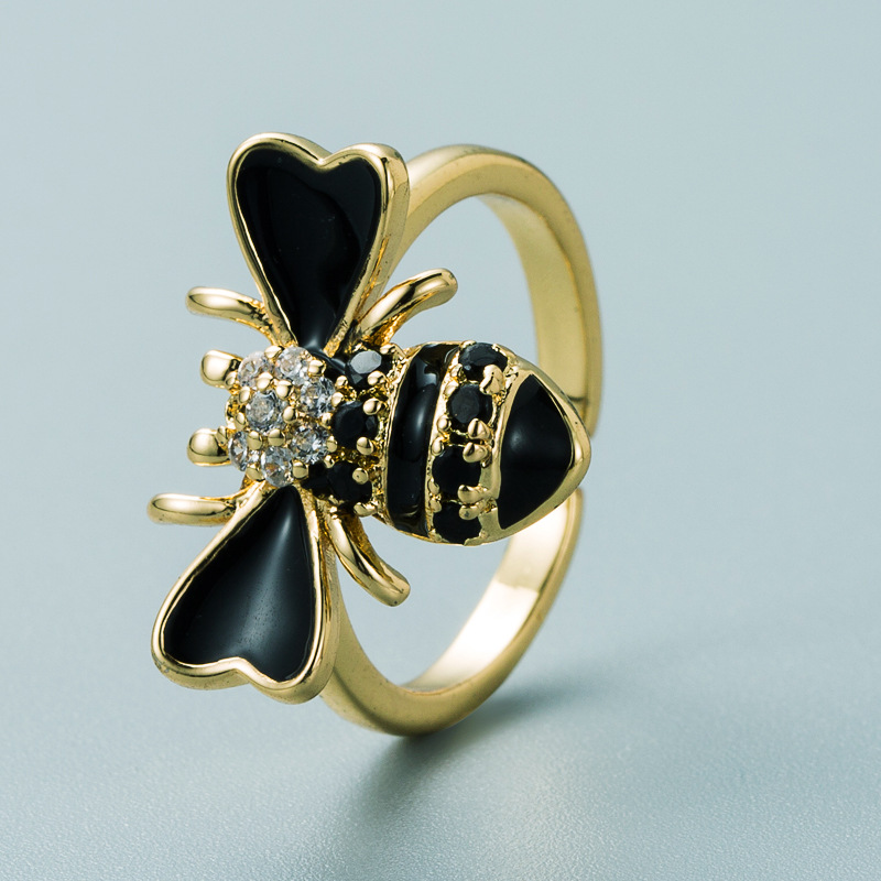 Copper Plated Bee Ring