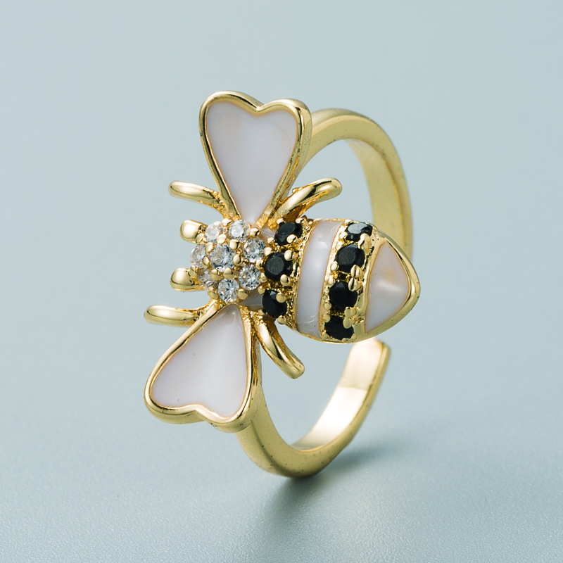 Multi-colored Bee Ring