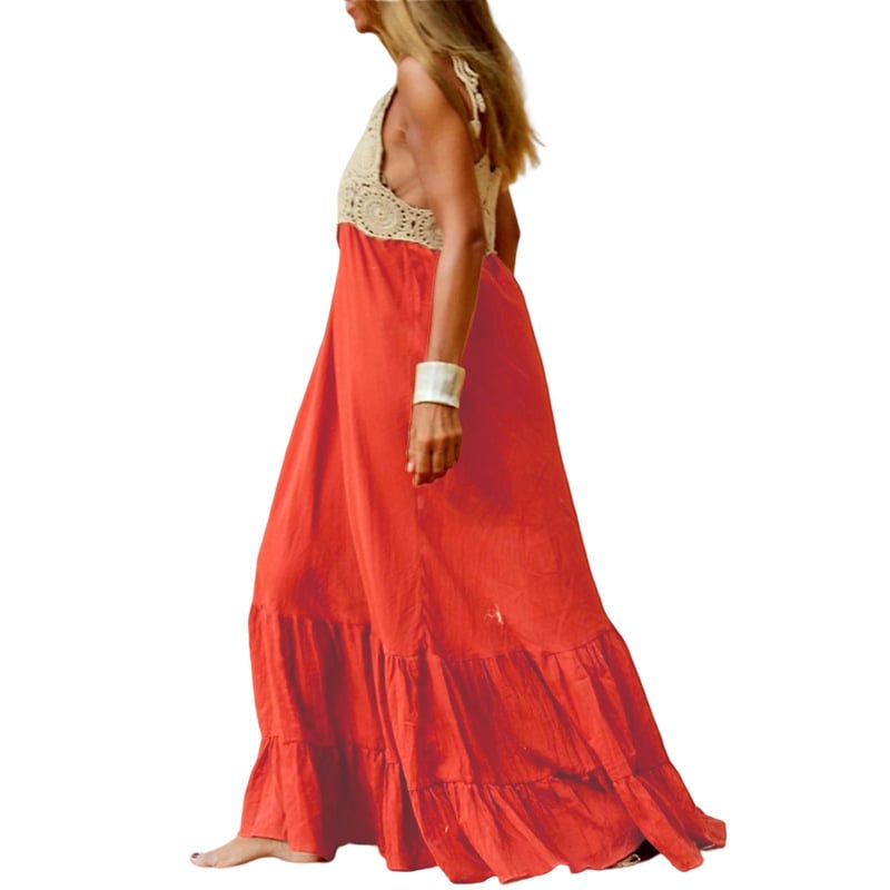 Elegant V-neck Strap Halter Dress