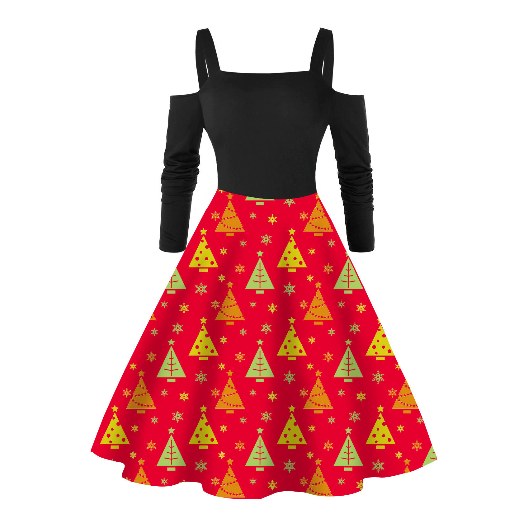 Snowman Printed Dress Image 4