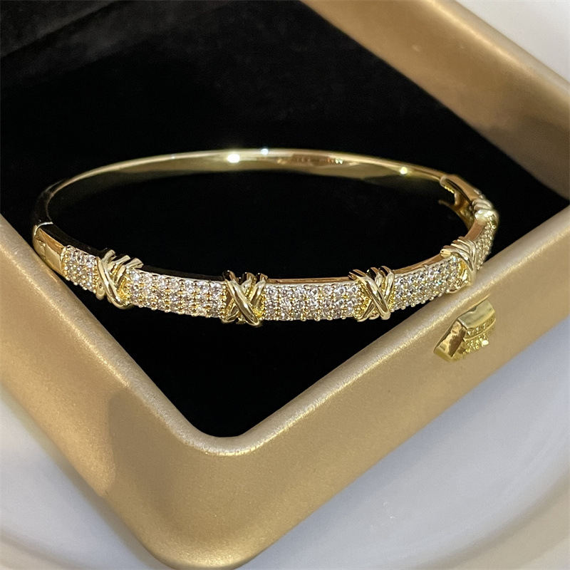 Light Luxury Full Diamond Bamboo Bracelet - Image 4