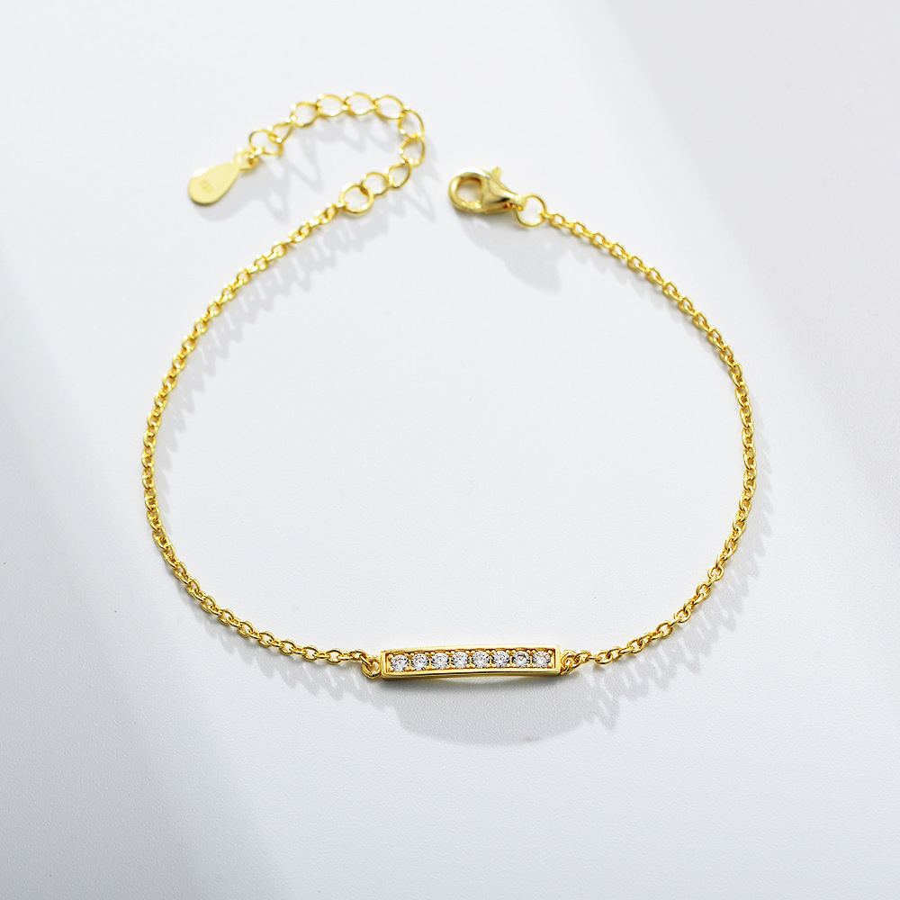 S925 Sterling Silver Simple Diamond Bracelet Image 3