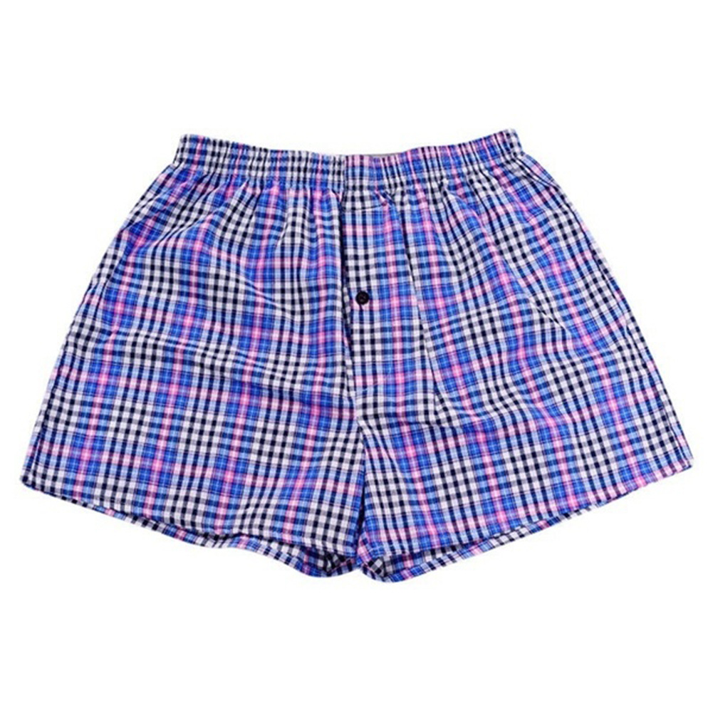 Men's Cotton Plaid Boxer Shorts - Plaid Colour Option 5