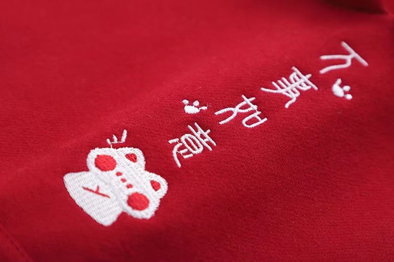 Color Contrast Cartoon Cat Embroidery Sweater 5