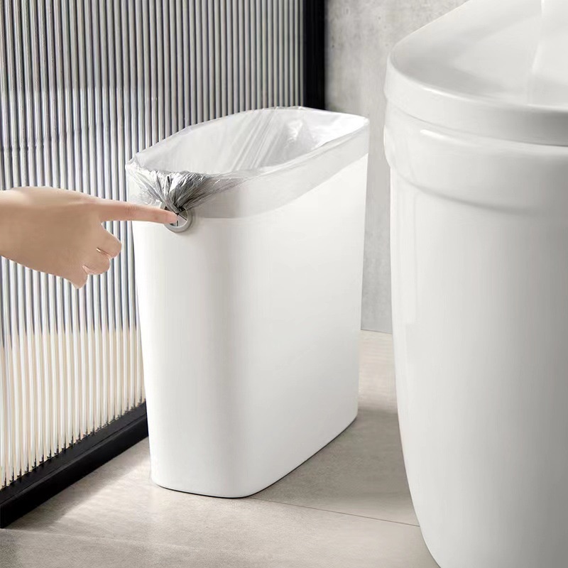 Cubo de basura simple gris oscuro