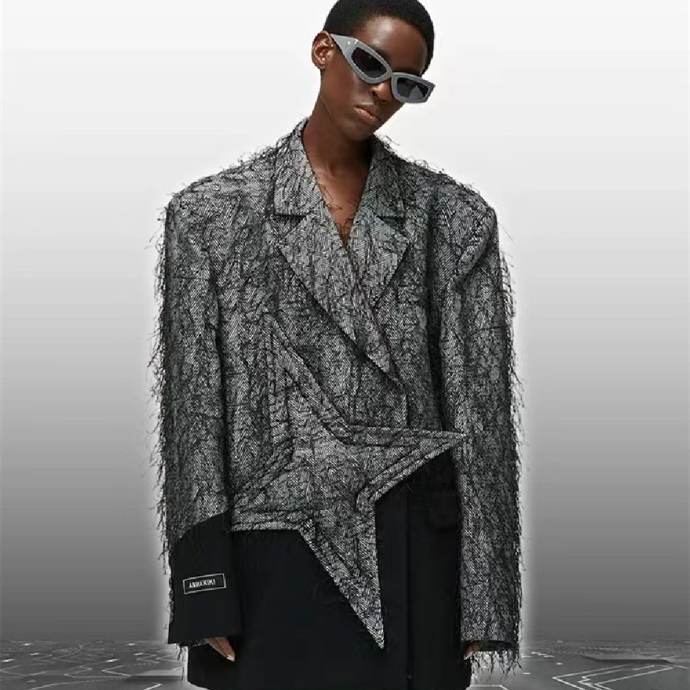 Women's Five-pointed Star Mid-length Trench Coat