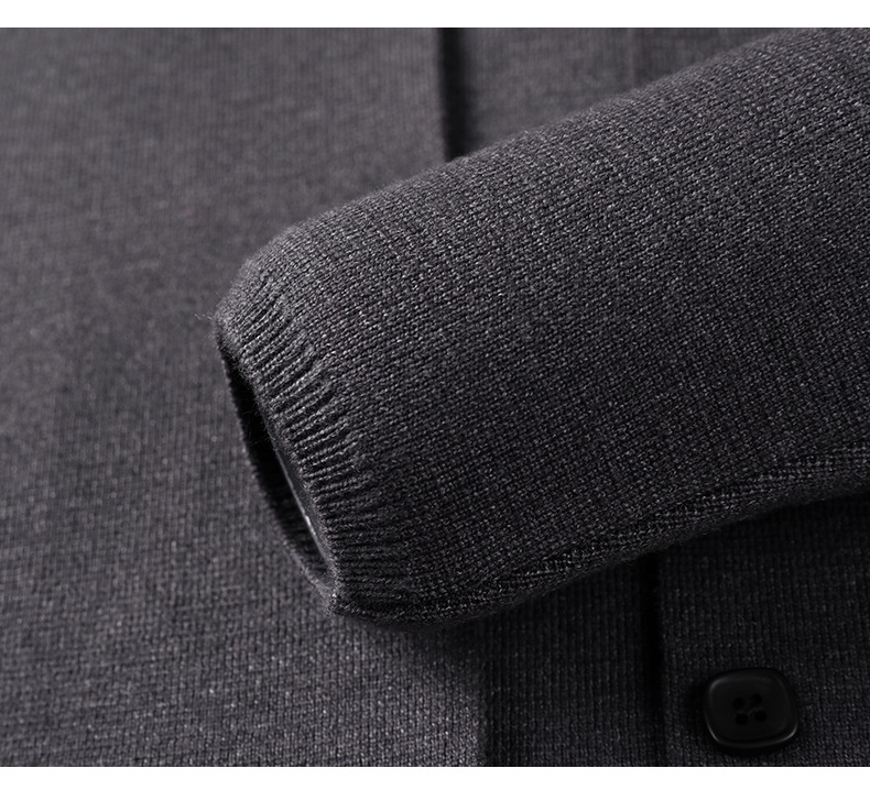 Men's Long-sleeved V-neck Slim-fit Cardigan Coat 8