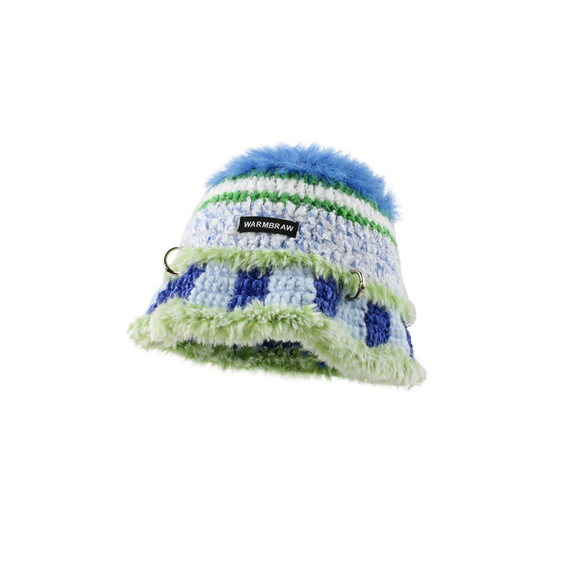Crochet Woolen Bucket Hat - Brown