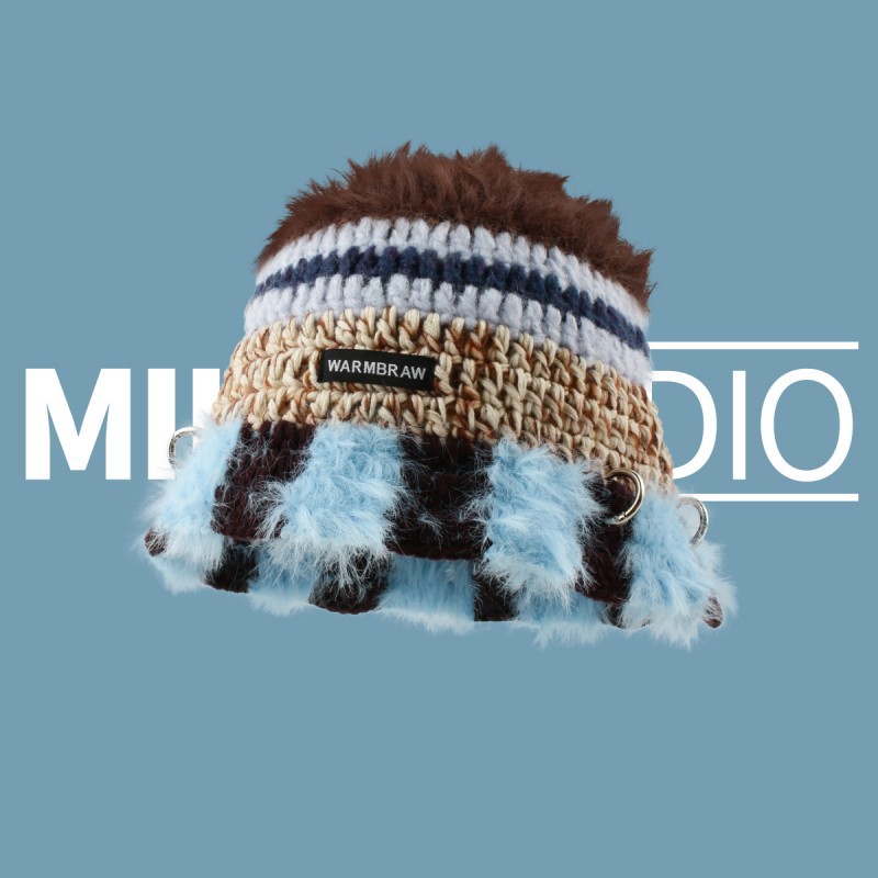 Crochet Woolen Bucket Hat - Orange