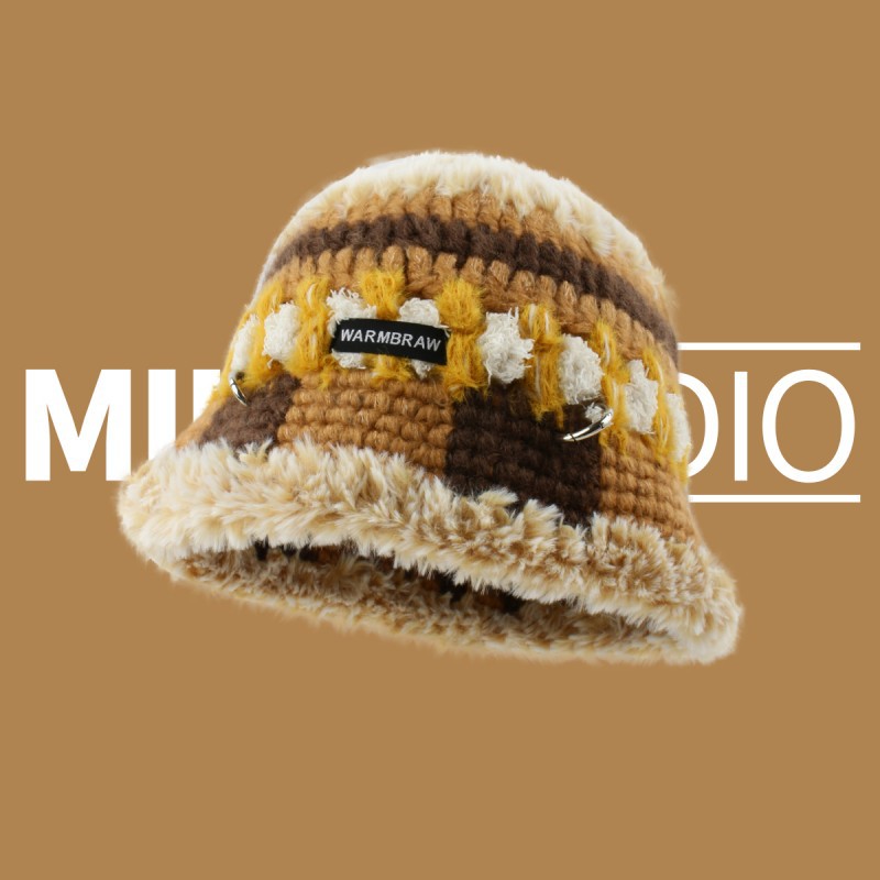 Crochet Woolen Bucket Hat - Side View
