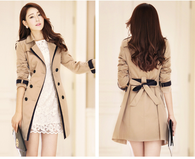 Ladies Autumn Trench Coat Image 3