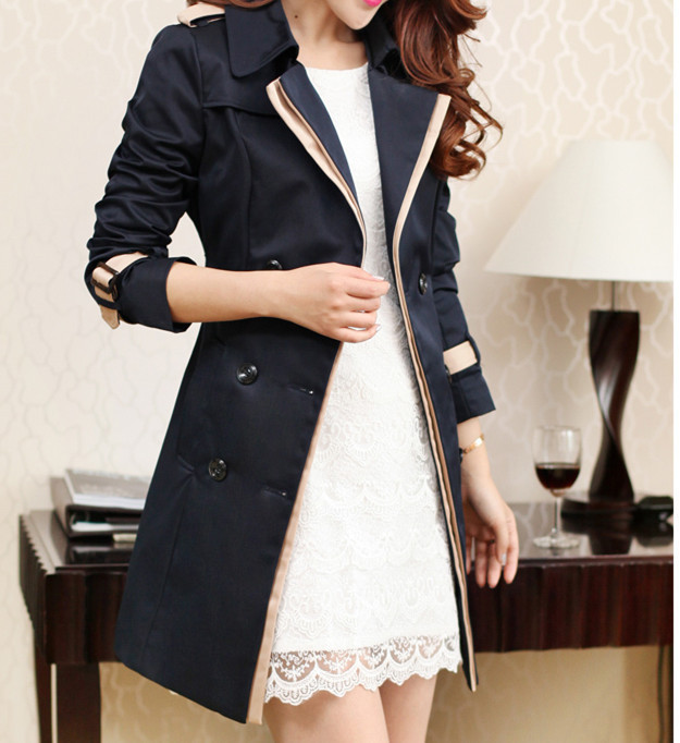 Ladies Autumn Trench Coat Image 2