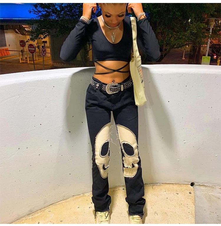 High-waisted Jeans - Side View