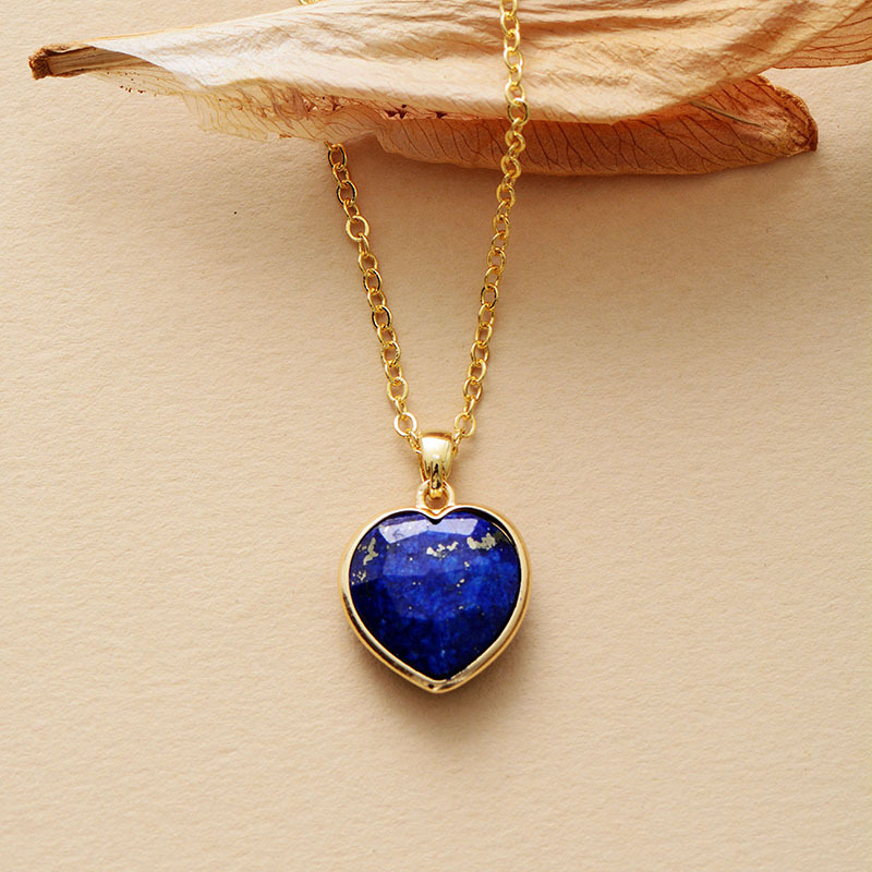 Natural Stone Love Pendant Necklace - Image 3