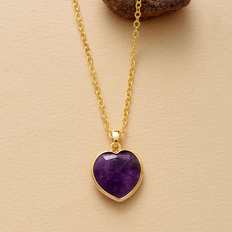 Natural Stone Love Pendant Necklace - Image 5
