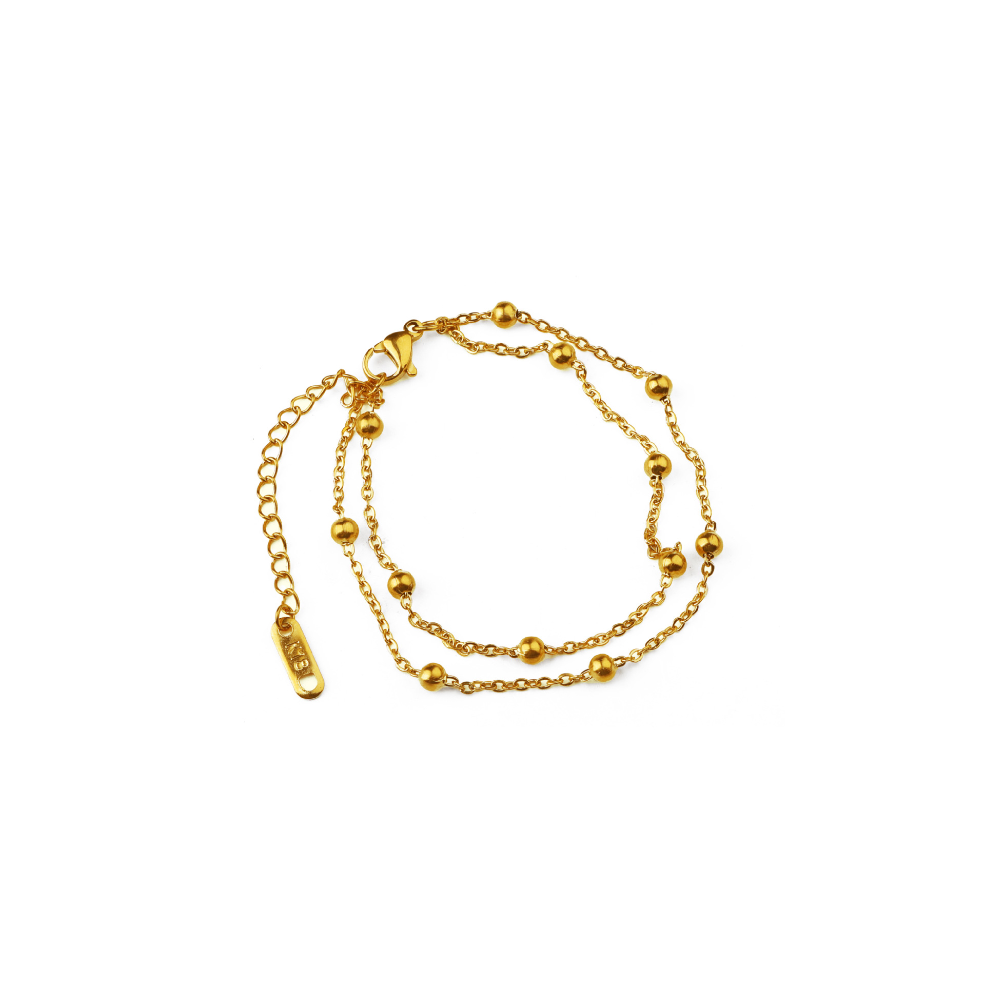 Titanium Steel Double-layer Bead Bracelet Image 5