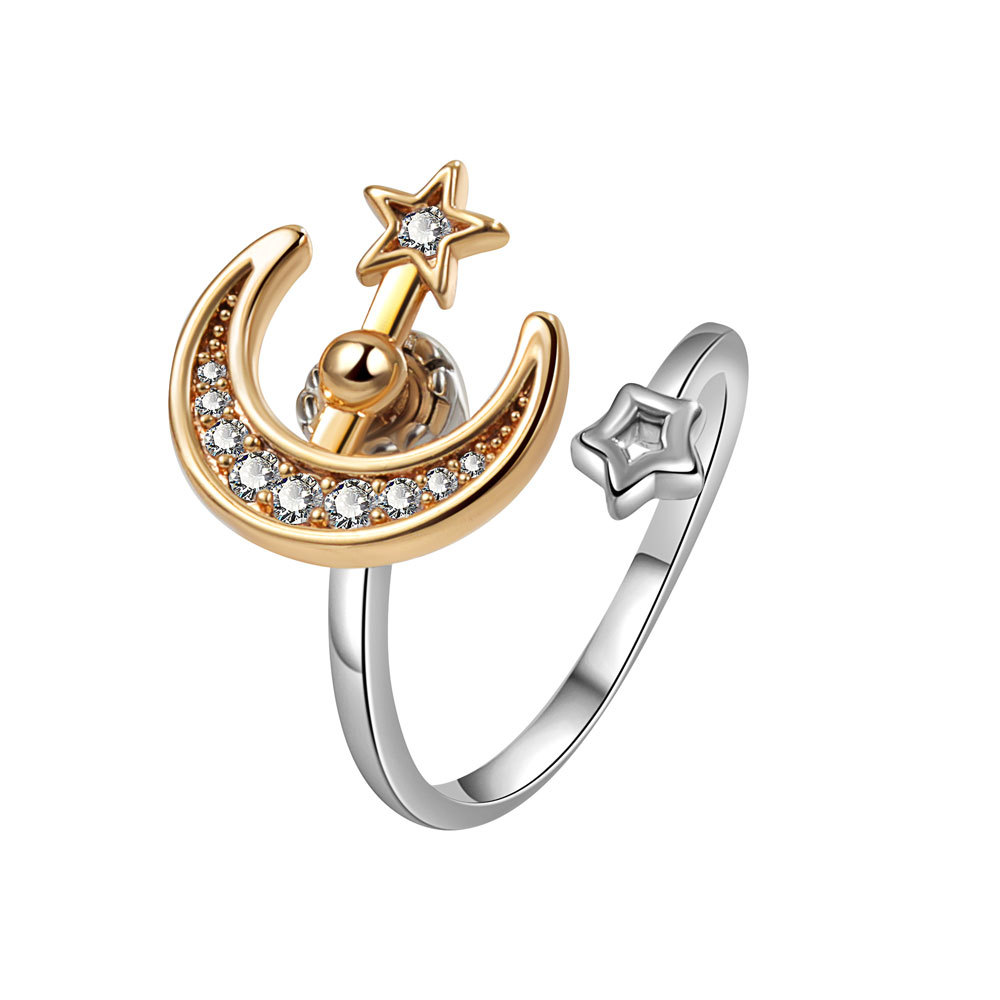 Star Moon Spinning Ring - Image 2