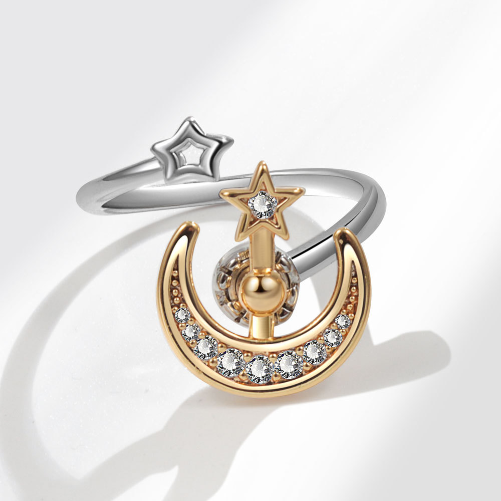 Star Moon Spinning Ring - Image 4
