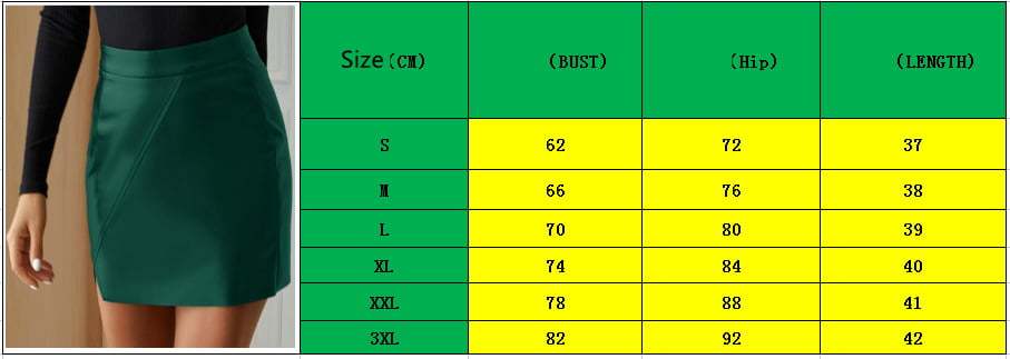 High Waist PU Leather Skirt
