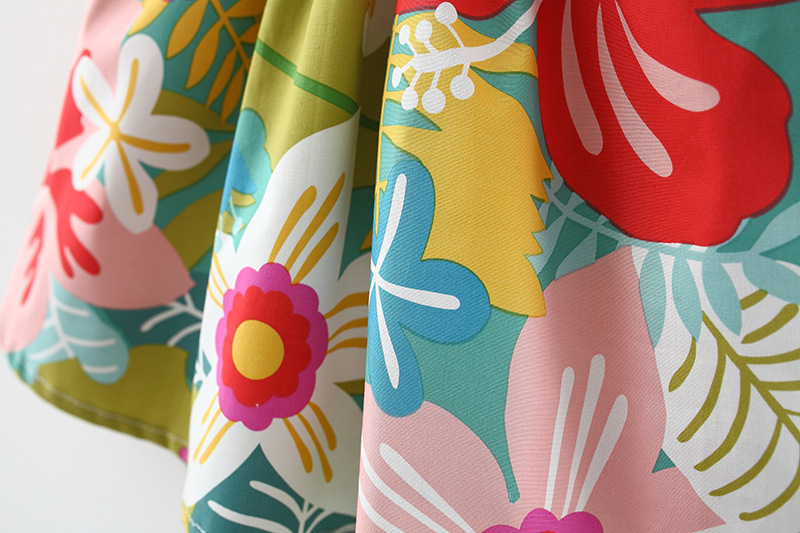 Summer New Girls' Small Flower Dress Image 5