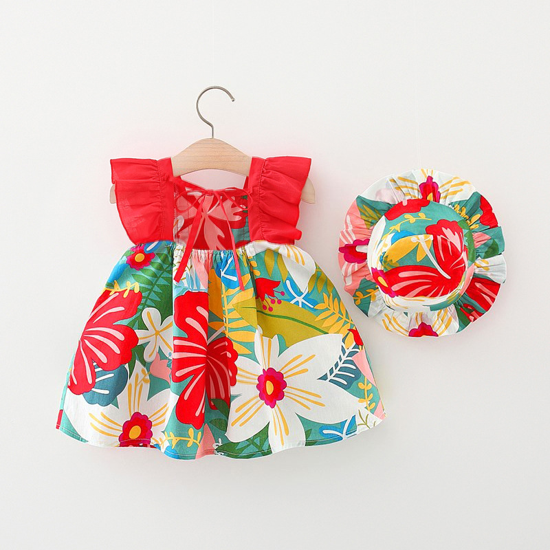 Summer New Girls' Small Flower Dress Image 3