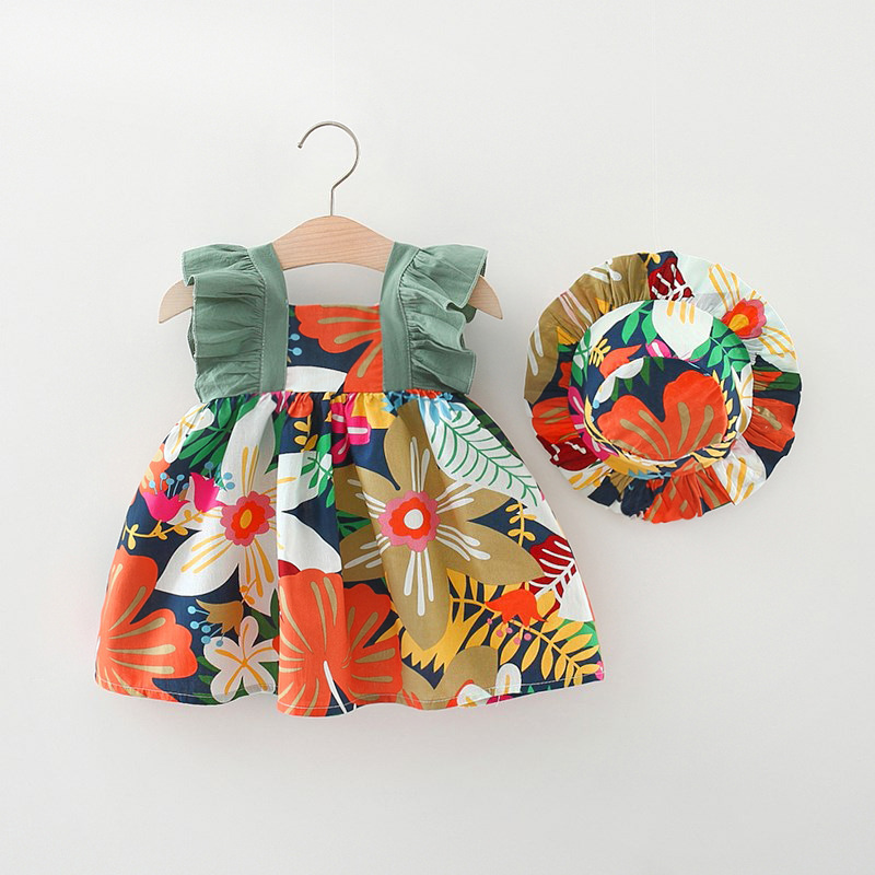 Summer New Girls' Small Flower Dress Image 2