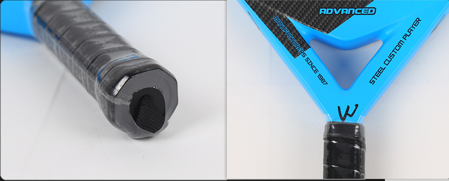 Tennis Racket in Blue and White Colors