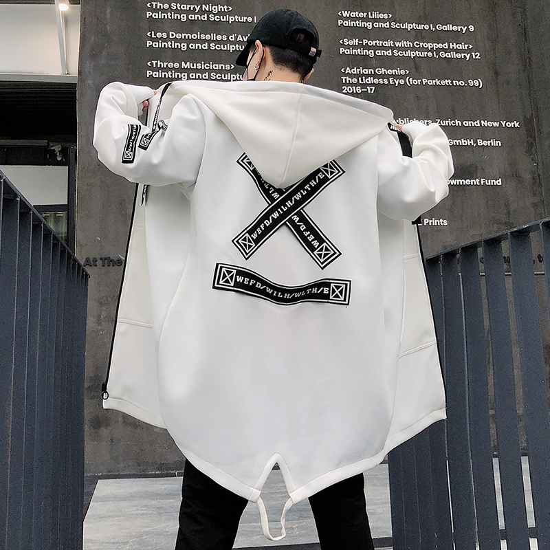 Mid-length Plus Velvet Coat - Model Wearing