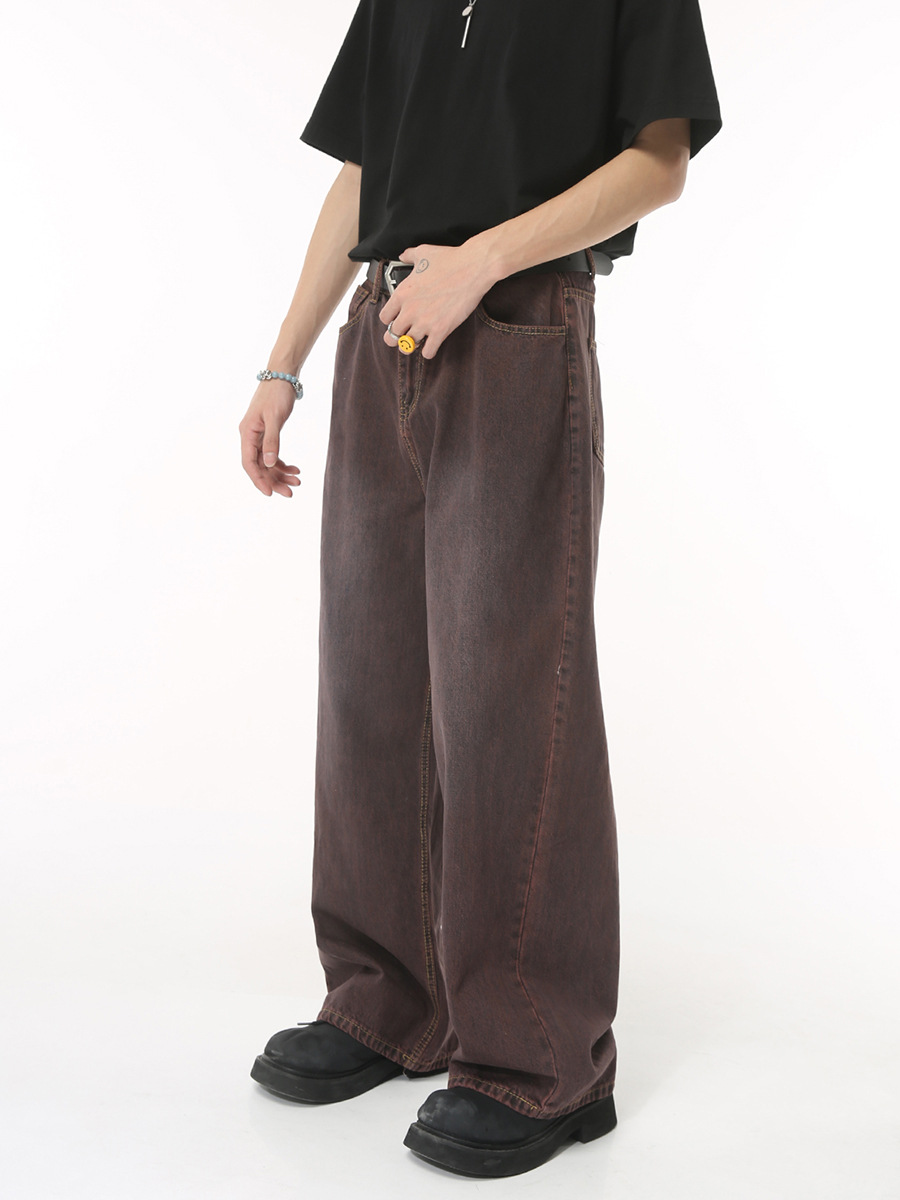 Basic Style Straight Loose Jeans - Image 7
