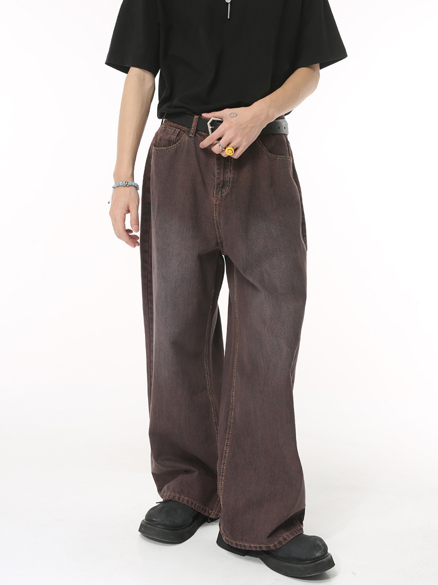 Basic Style Straight Loose Jeans - Image 8