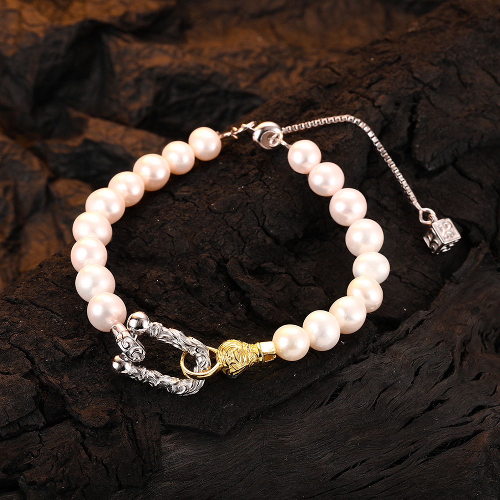 S925 Sterling Silver Freshwater Pearl Bracelet Image 3