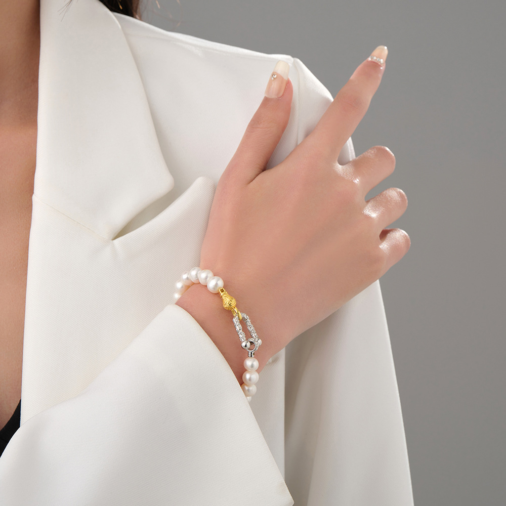 S925 Sterling Silver Freshwater Pearl Bracelet Image 2