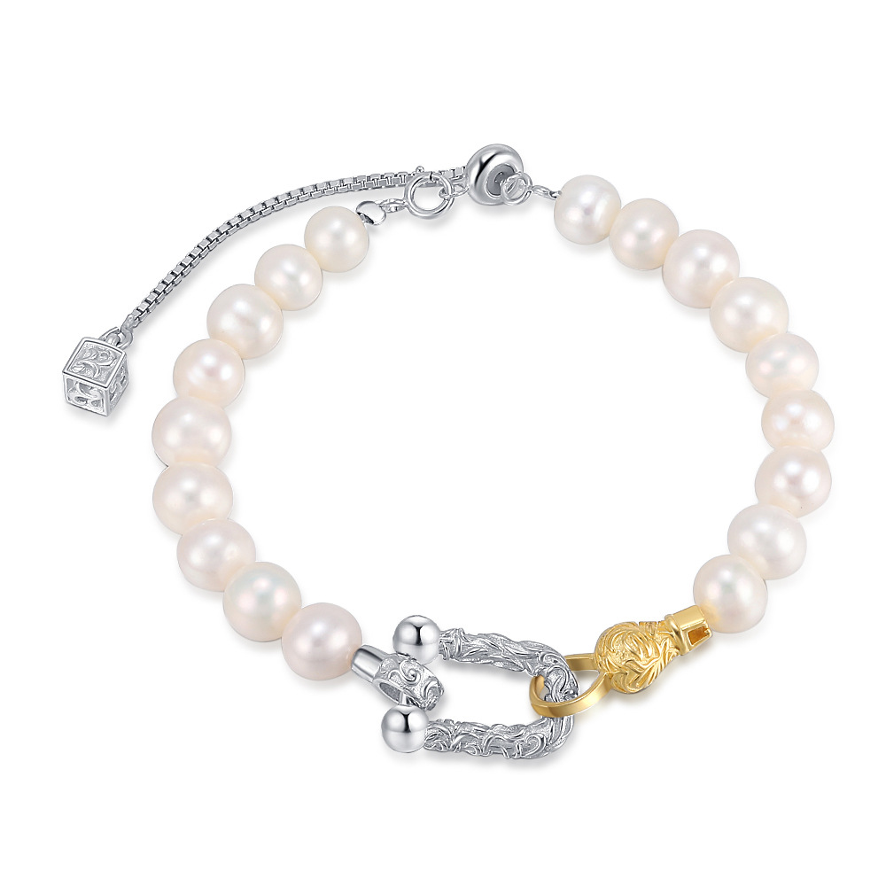S925 Sterling Silver Freshwater Pearl Bracelet Image 5