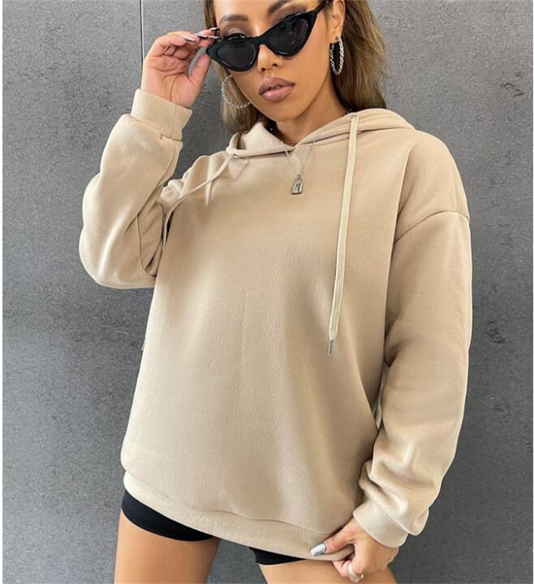 Women's Long-sleeved Solid Color Pullover Sweater Top 6