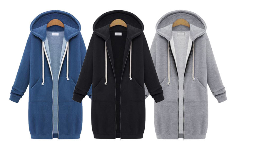 Hooded Long-sleeved Winter Sweater Image 3