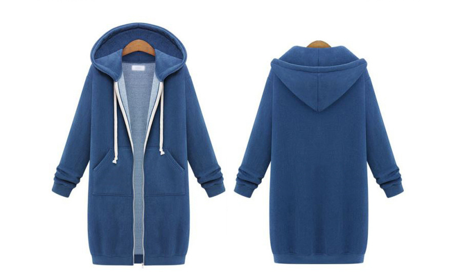 Hooded Long-sleeved Winter Sweater Image 2