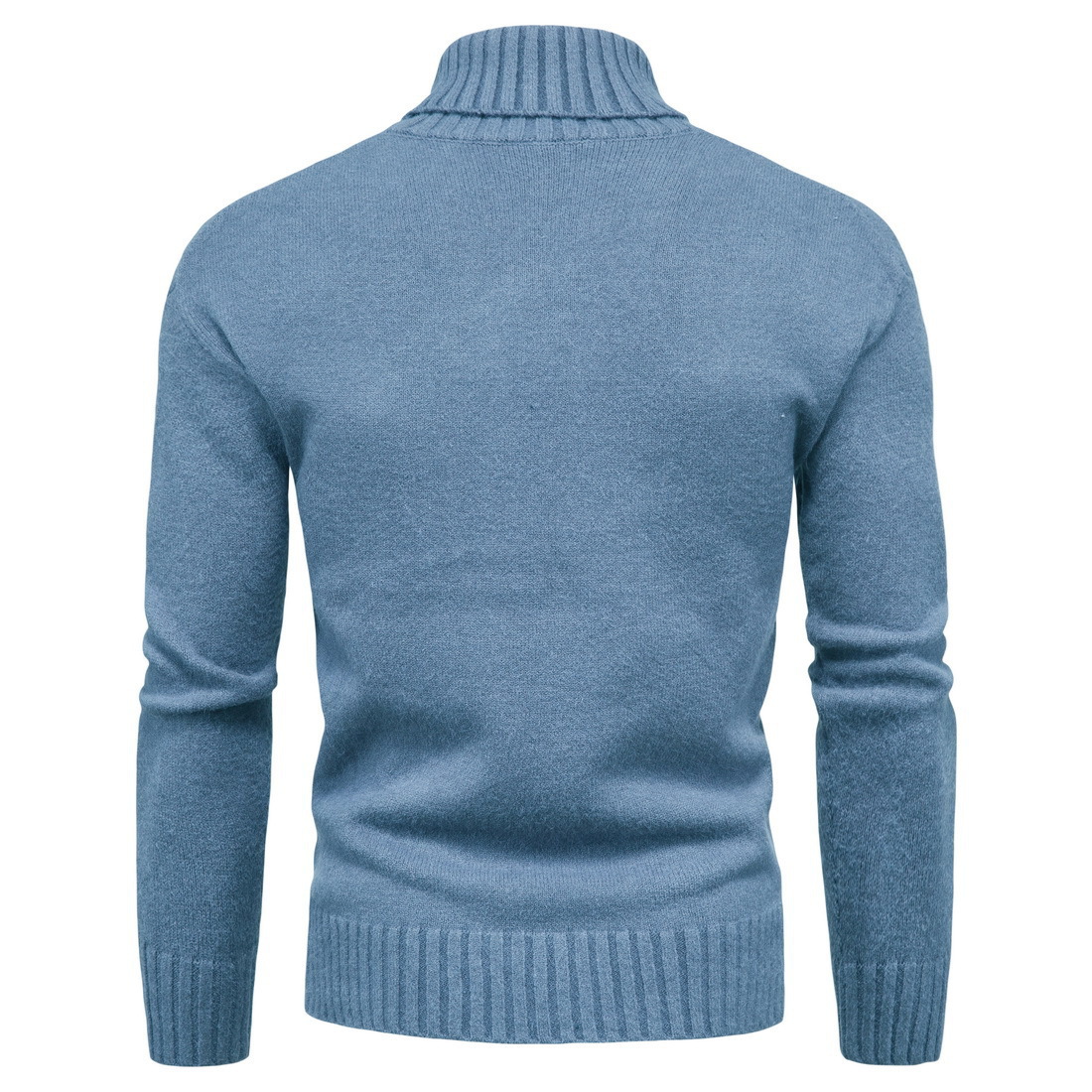 Men's Solid Color Knitwear High Neck Sweater