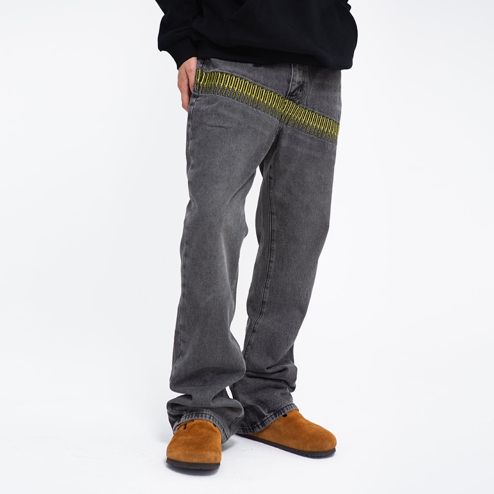 Men's Loose Washed Wide Leg Pants Side View