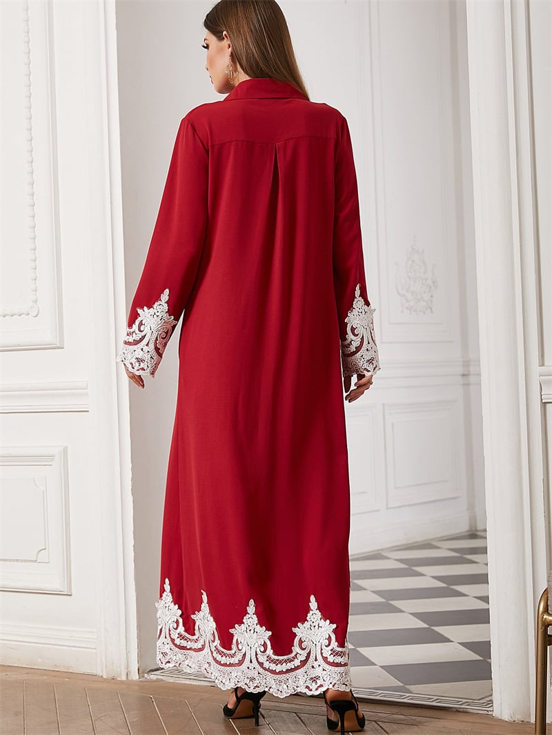 Middle East Arab Blouse Lace Cardigan Lace Dress Image 3