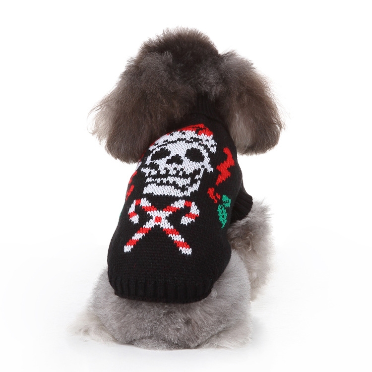 Dog Christmas Coat Skull Sweater 11