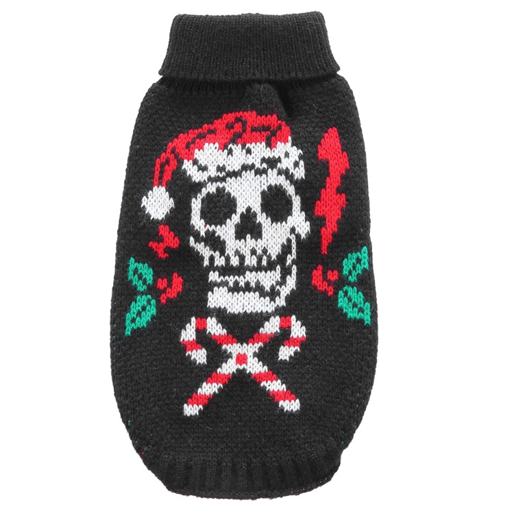 Dog Christmas Coat Skull Sweater 15