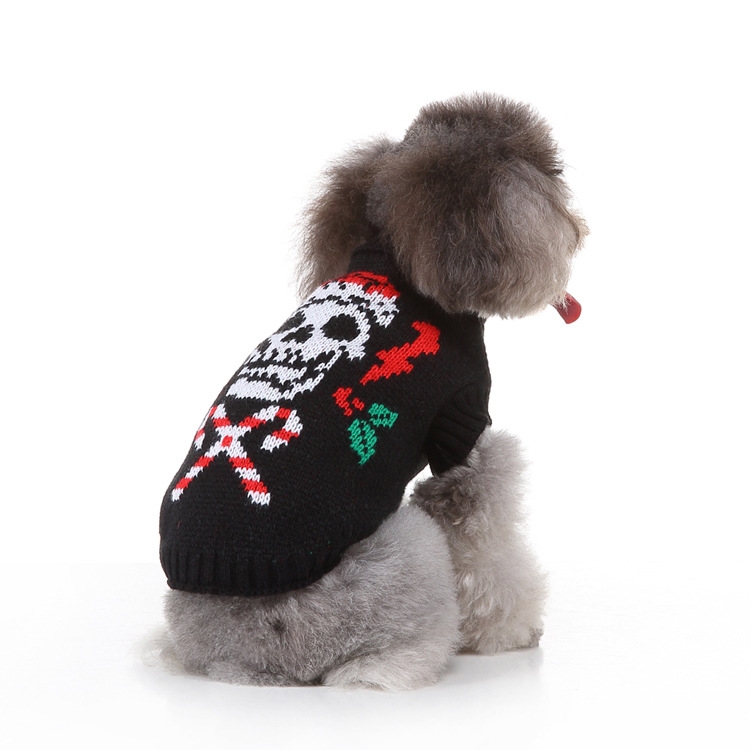 Dog Christmas Coat Skull Sweater 13