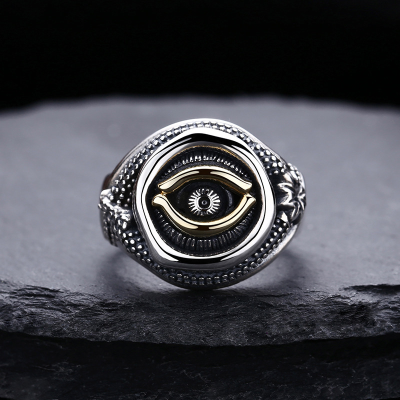 Sterling Silver Eye Of God Ring 5
