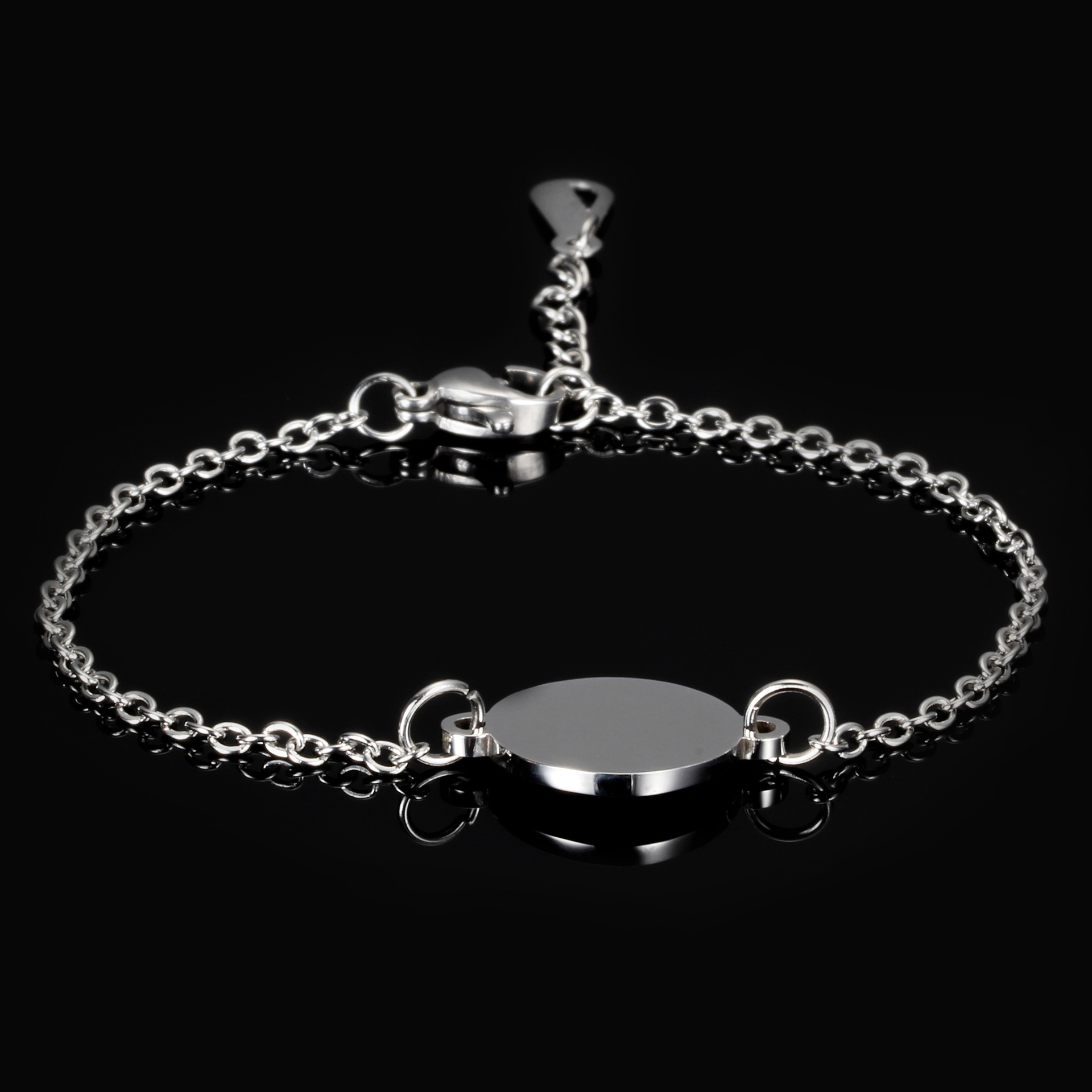 Simple All-match Titanium Steel Bracelet - Round Design