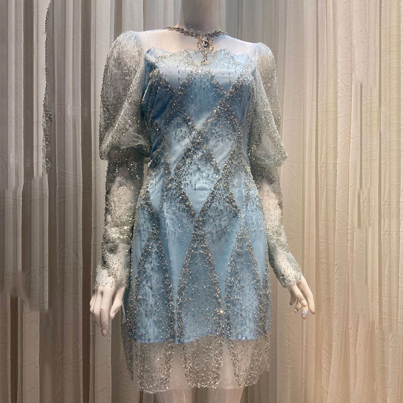 Rhinestone Embellished Dress Image 8