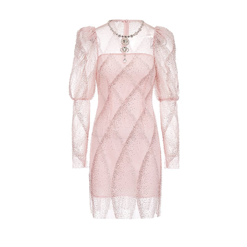 Rhinestone Embellished Dress Image 5