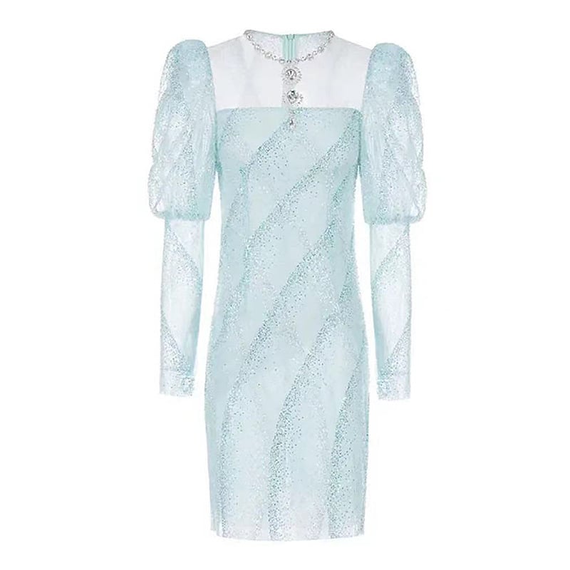 Rhinestone Embellished Dress Image 10